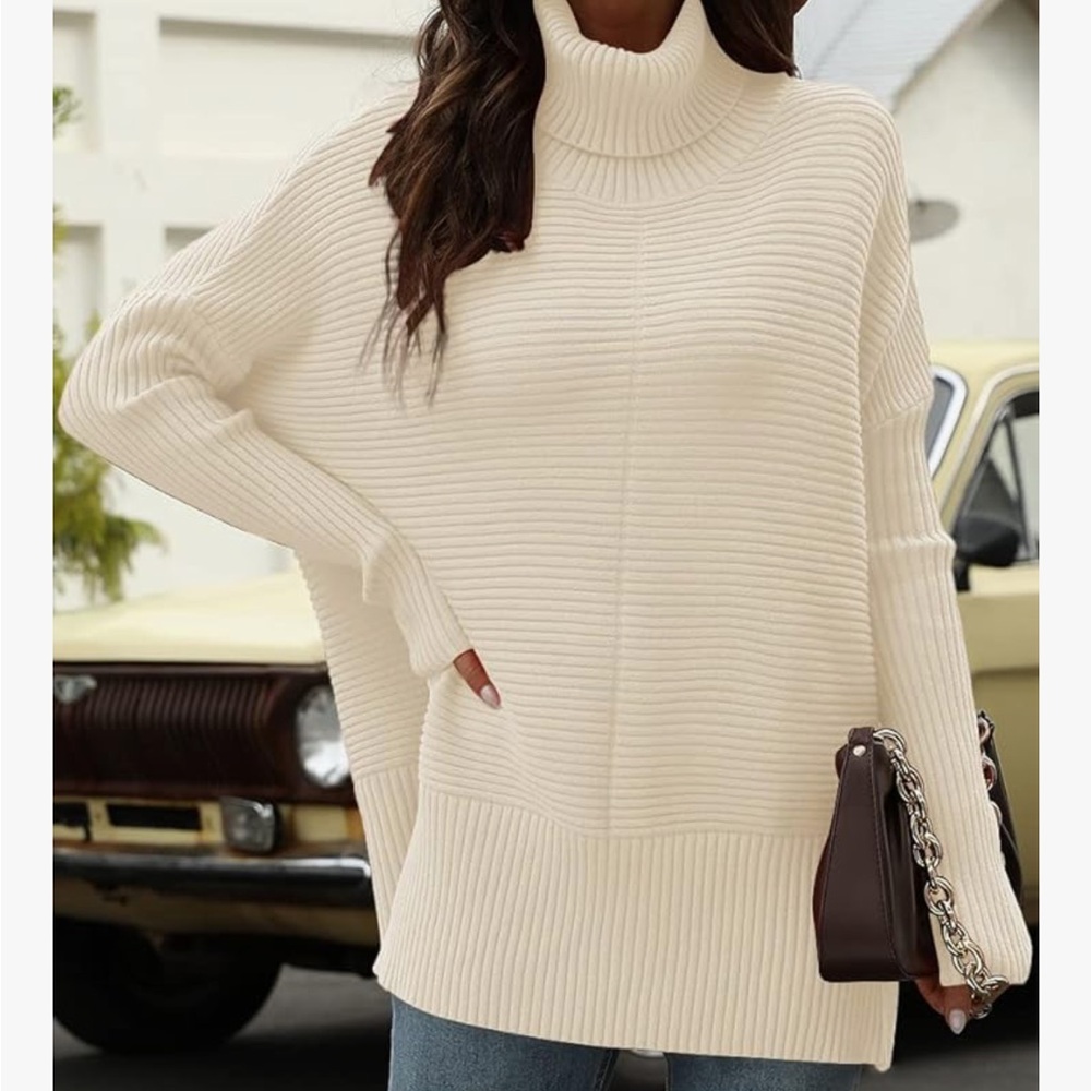 EFAN Trendy Oversized Turtleneck Sweater